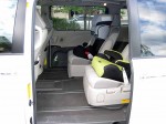 2011 Sienna 2nd row captain's chair pushed back