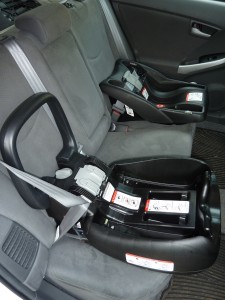 Britax B-Safe & Britax Chaperone Bases in Prius