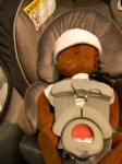 Preemie doll in 4 lb SnugRide 35
