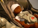 good harness fit on preemie doll with insert!