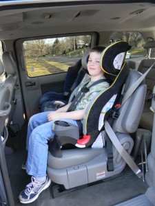 SK300 installed with lap/shoulder seatbelt
