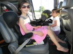 Kiddy Cruiserfix Pro in 2005 Ford Freestar - trying out the leg extension!