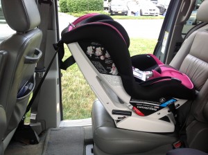 Peg Viaggio Convertible installed with RF tether