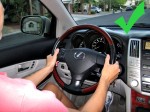 steering wheel proper hand position