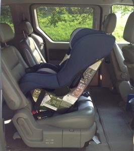 Smallest front to store back car seat