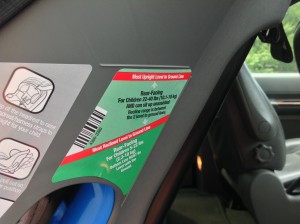 Dorel - dual level line recline indicator sticker