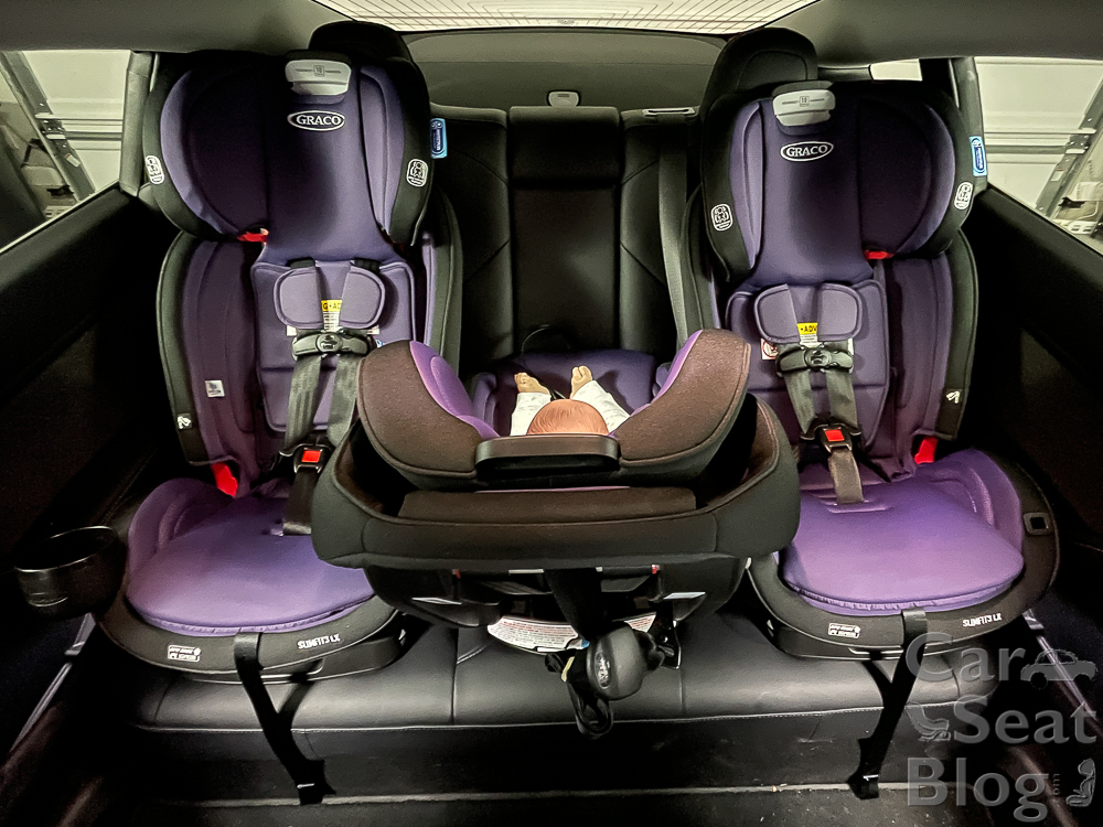 Katrina Space Saving Car Seat Fits 3 Across in Your Back Seat Graco SlimFit3 LX 3 in 1 Car Seat 