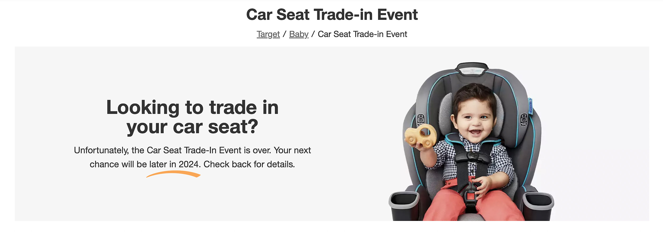 Does walmart do car seat trade in hotsell